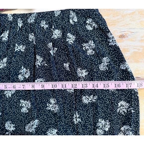 VTG Casual Corner Petite 2pc Skirt Set Dress Sz S Black White Floral Secretary - Picture 11 of 14